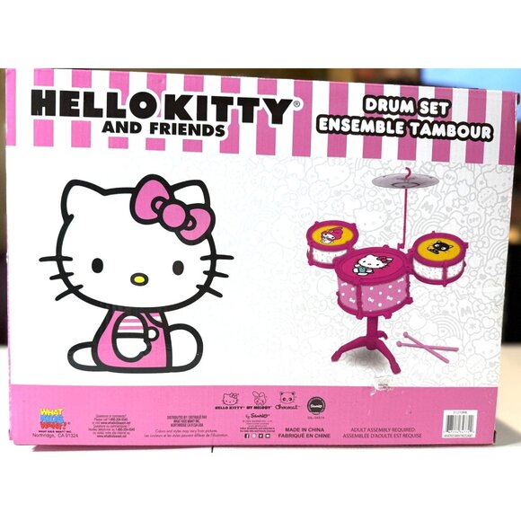Hello Kitty & Friends Drum Set For Kids 24M+ With Cymbal & Sticks By Sanrio - Picture 2 of 6